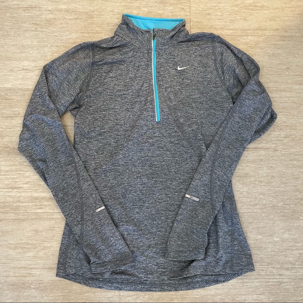 Nike Quarter 1/4 Zip Dri Fit Running Top / Sweatshirt Size Small